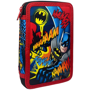 Astuccio 3 Zip Scuola Batman DC Multiscomparto Portacolori Giotto - 1004e4226