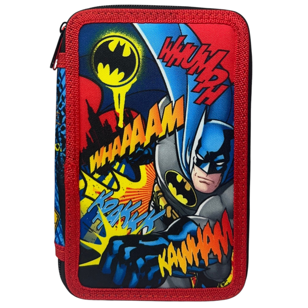 Astuccio 3 Zip Scuola Batman DC Multiscomparto Portacolori Giotto - 1004e4226