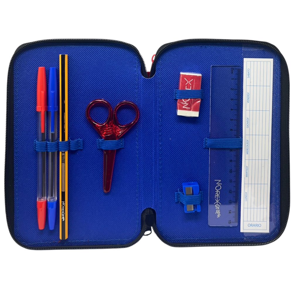 Astuccio 3 Zip Scuola Batman DC Multiscomparto Portacolori Giotto - 1004e4226