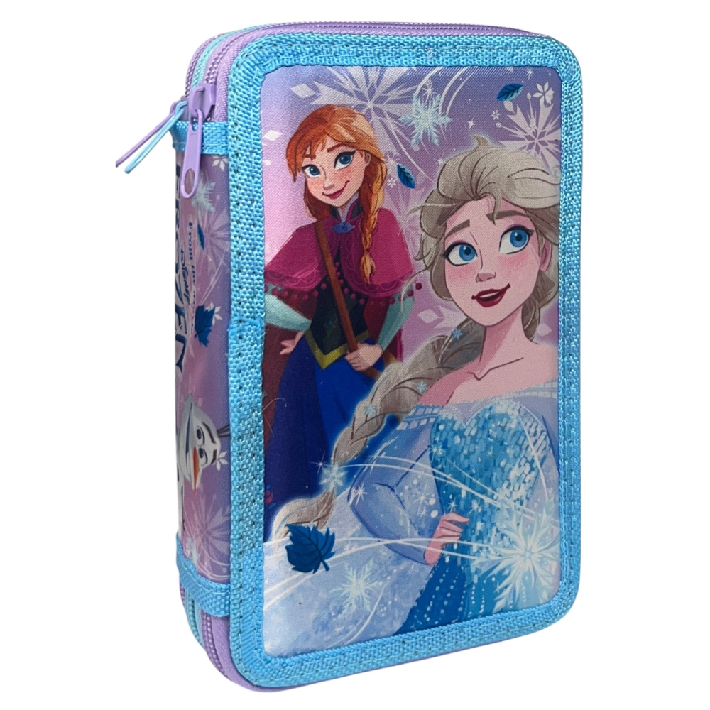 Astuccio 3 Zip Scuola Frozen DISNEY Multiscomparto Portacolori Giotto - 564797