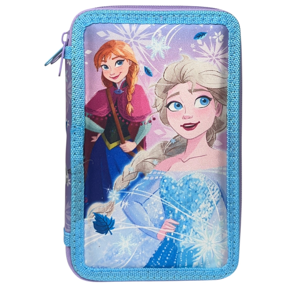 Astuccio 3 Zip Scuola Frozen DISNEY Multiscomparto Portacolori Giotto - 564797