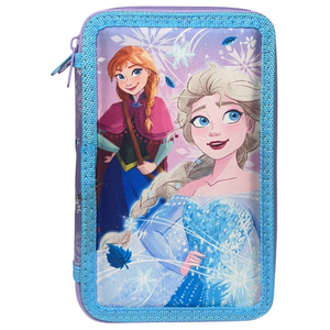 Astuccio 3 Zip Scuola Frozen DISNEY Multiscomparto Portacolori Giotto - 564797