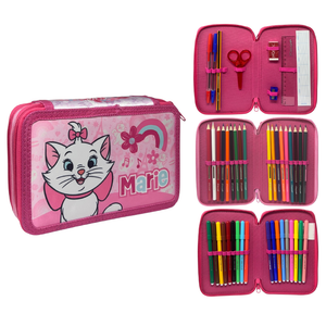 Astuccio 3 Zip Scuola Marie gli Aristogatti DISNEY Multiscomparto Portacolori Giotto - 564802