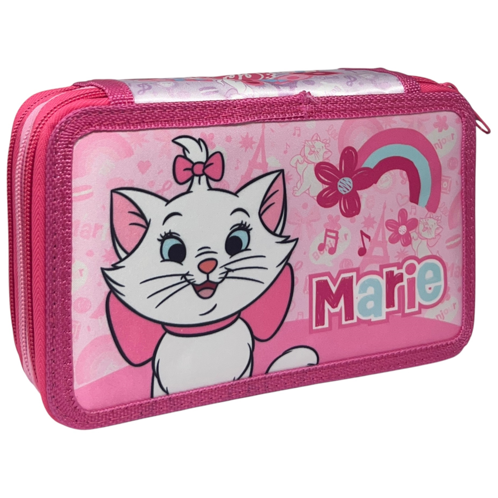 Astuccio 3 Zip Scuola Marie gli Aristogatti DISNEY Multiscomparto Portacolori Giotto - 564802