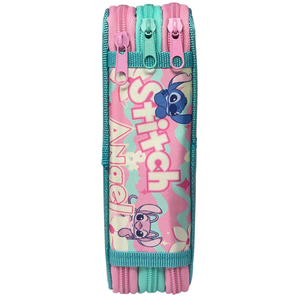 Astuccio 3 Zip Scuola Stitch e Angel DISNEY Multiscomparto Portacolori Giotto - 564801