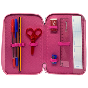 Astuccio 3 Zip Scuola Stitch e Angel DISNEY Multiscomparto Portacolori Giotto - 564801