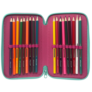 Astuccio 3 Zip Scuola Stitch e Angel DISNEY Multiscomparto Portacolori Giotto - 564801