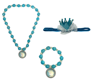 Accessori Capelli Frozen Elsa Anna DISNEY Fascetta per Capelli, Braccialetto e Collana