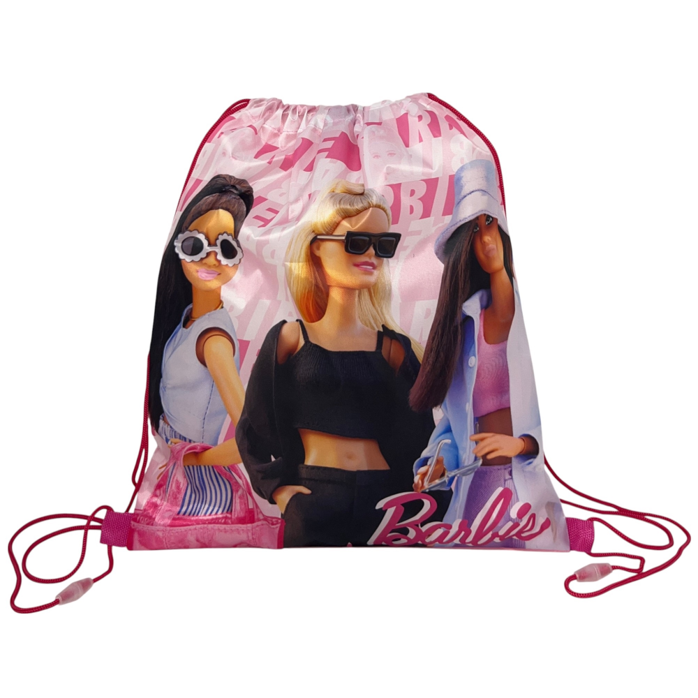 Sacca Barbie Borsa Sportiva Tempo Libero con Chiusura a Coulisse 40x35 CM -  Bar24-2070