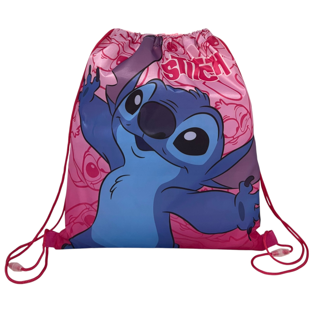 Sacca Stitch DISNEY Borsa Sportiva Tempo Libero con Chiusura a Coulisse 40x35 CM -  Lil36-0785