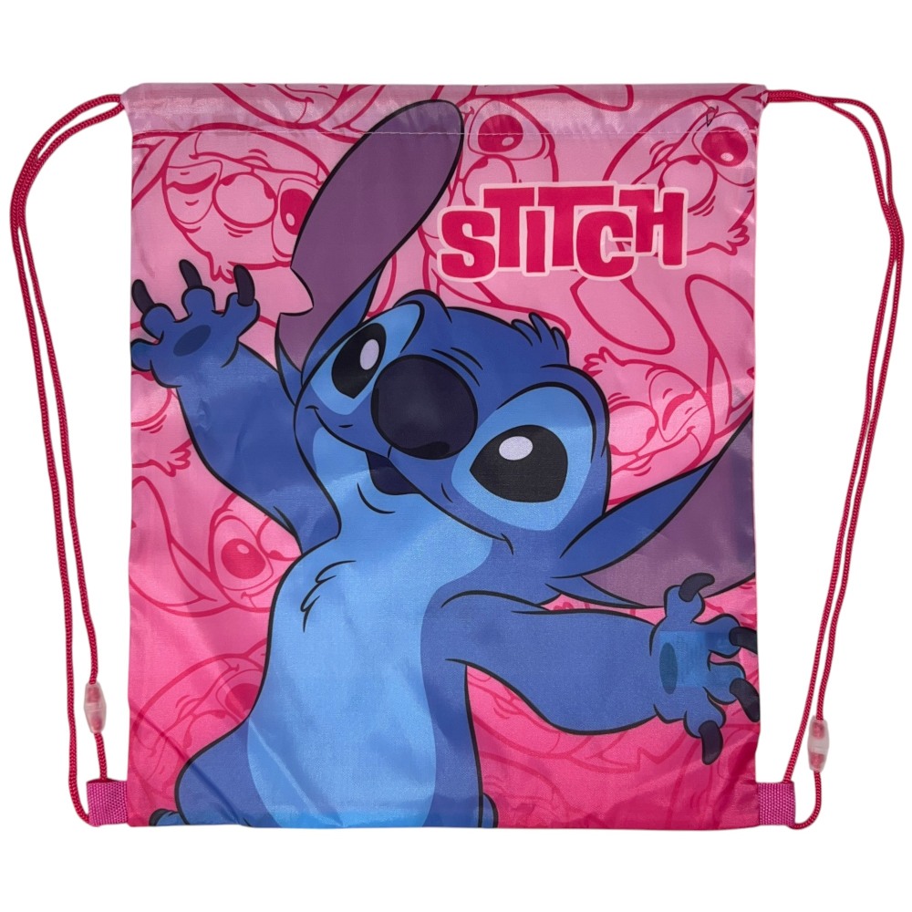Sacca Stitch DISNEY Borsa Sportiva Tempo Libero con Chiusura a Coulisse 40x35 CM -  Lil36-0785