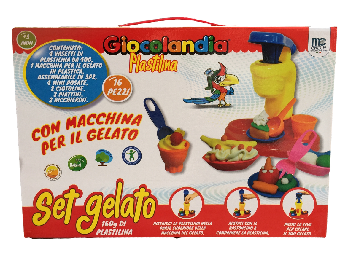 Set Gelato Attivita' 16 Pezzi Bambino Stampini e Strumenti con Plastilina Plastichina - Gl0011