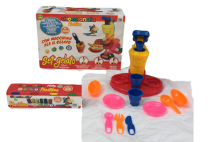 Set Gelato Attivita' 16 Pezzi Bambino Stampini e Strumenti con Plastilina Plastichina - Gl0011