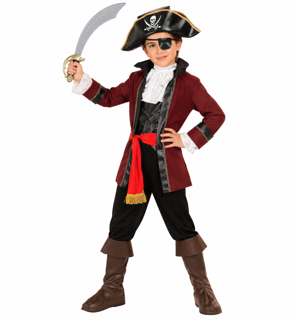 Costume Vestito Abito Travestimento Carnevale Halloween Bambino Pirata Dell'isola Del Tesoro - 5559