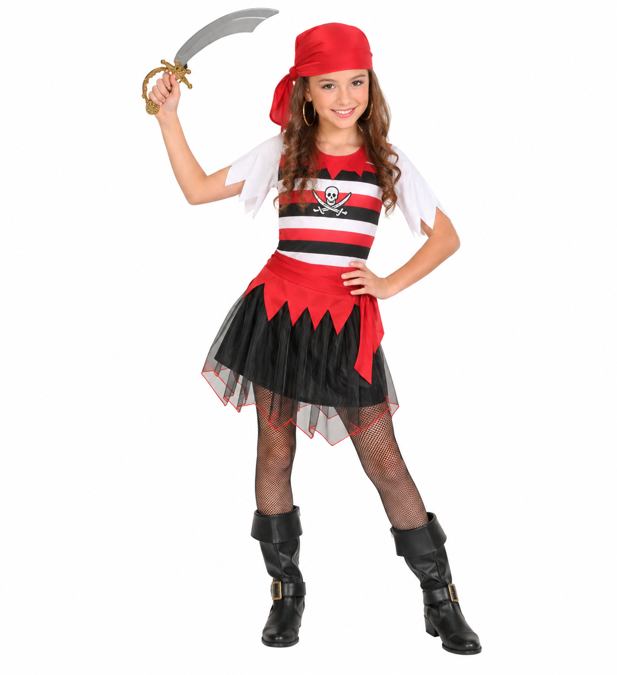Costume Vestito Abito Travestimento Carnevale Halloween Bambina Piratessa - 5853