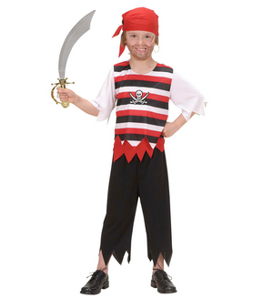 Costume Vestito Abito Travestimento Carnevale Halloween Bambino Pirata - 5854