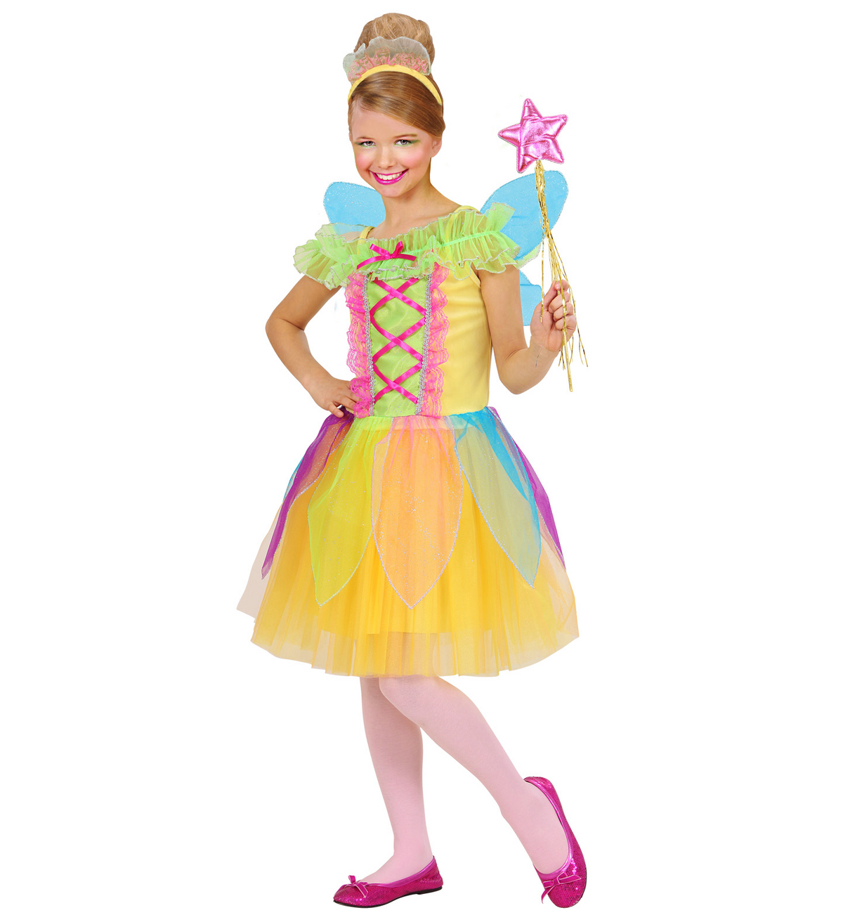 Costume Vestito Abito Travestimento Carnevale Halloween Bambina Fatina - 5878