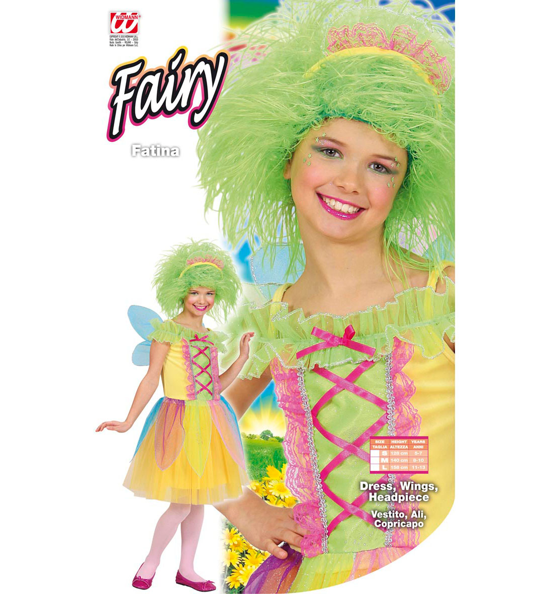 Costume Vestito Abito Travestimento Carnevale Halloween Bambina Fatina - 5878
