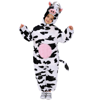Costume Vestito Abito Travestimento Carnevale Halloween Bambina Mucca Funny - 9758i