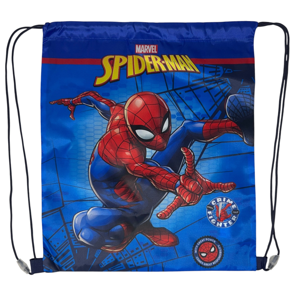 Sacca Spiderman MARVEL Borsa Sportiva Tempo Libero con Chiusura a Coulisse 40x35 CM -  Spi36-0779