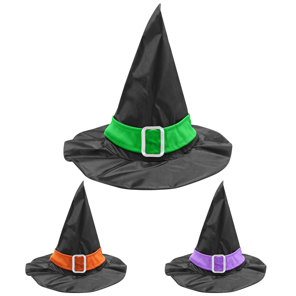Cappello Strega Assortiti in Vari Colori Accessori Vestito Carnevale Halloween Bambina