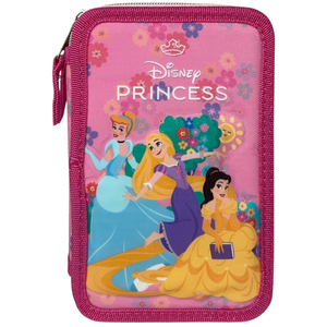 Astuccio Scuola Principesse DISNEY Multiscomparto 3 Zip Penna Papermate Pennarelli Giotto - Pr1192