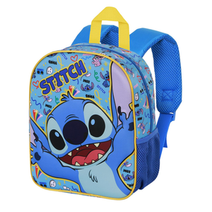 Zaino Asilo 3d Stitch Blu DISNEY Borsa 31 CM per Scuola Materna O Tempo Libero - 07669
