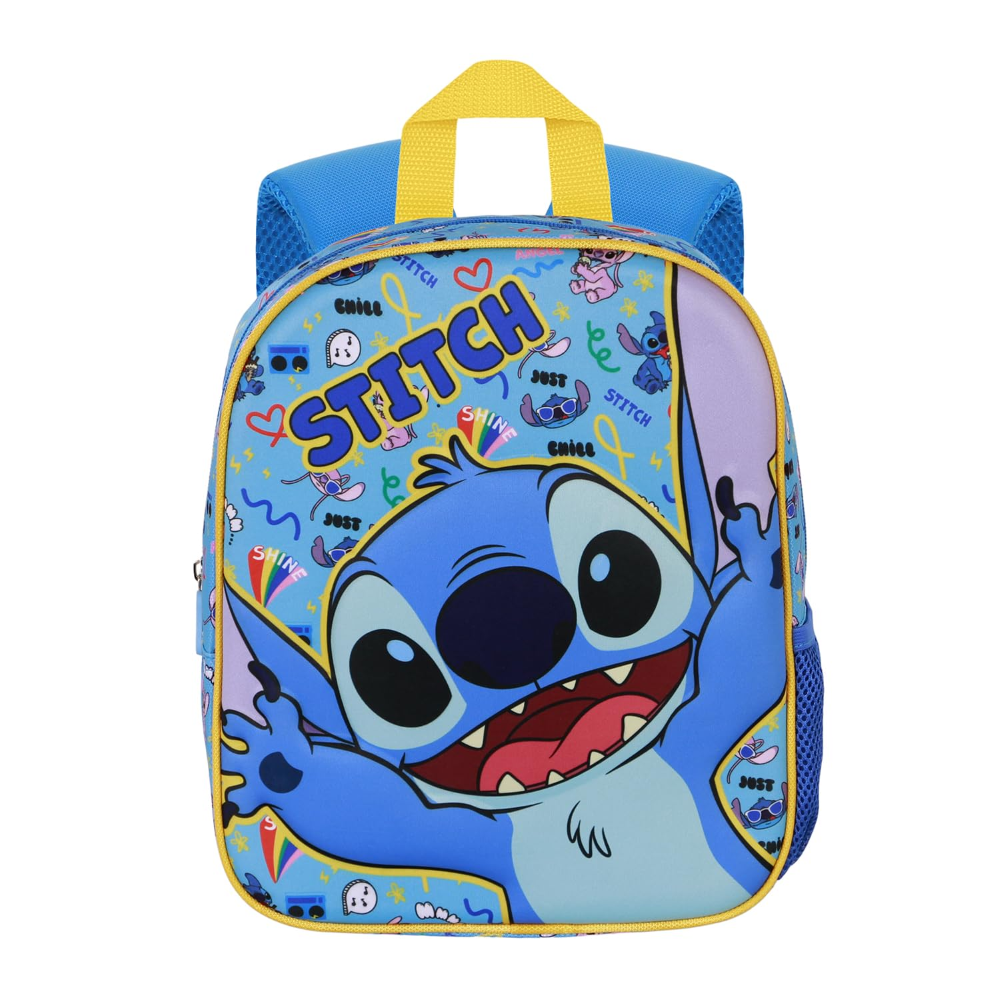Zaino Asilo 3d Stitch Blu DISNEY Borsa 31 CM per Scuola Materna O Tempo Libero - 07669