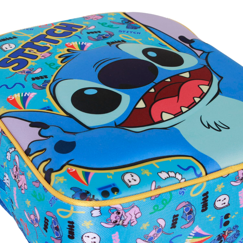 Zaino Asilo 3d Stitch Blu DISNEY Borsa 31 CM per Scuola Materna O Tempo Libero - 07669