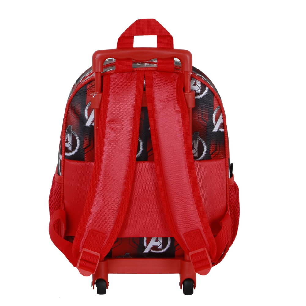 Zaino Asilo Trolley 3d Avengers MARVEL Zainetto 34 CM con Carrello per Scuola Materna - 08452