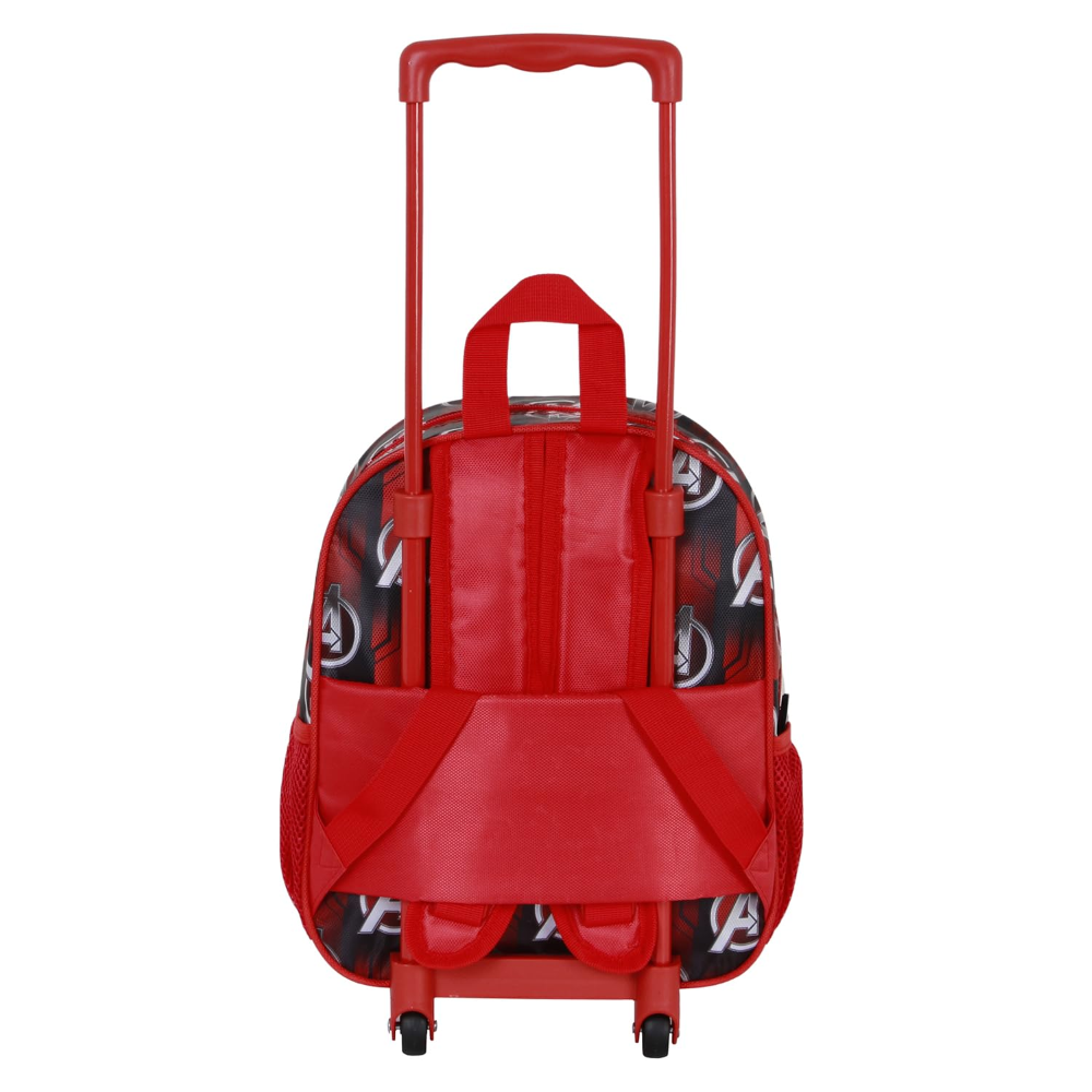 Zaino Asilo Trolley 3d Avengers MARVEL Zainetto 34 CM con Carrello per Scuola Materna - 08452