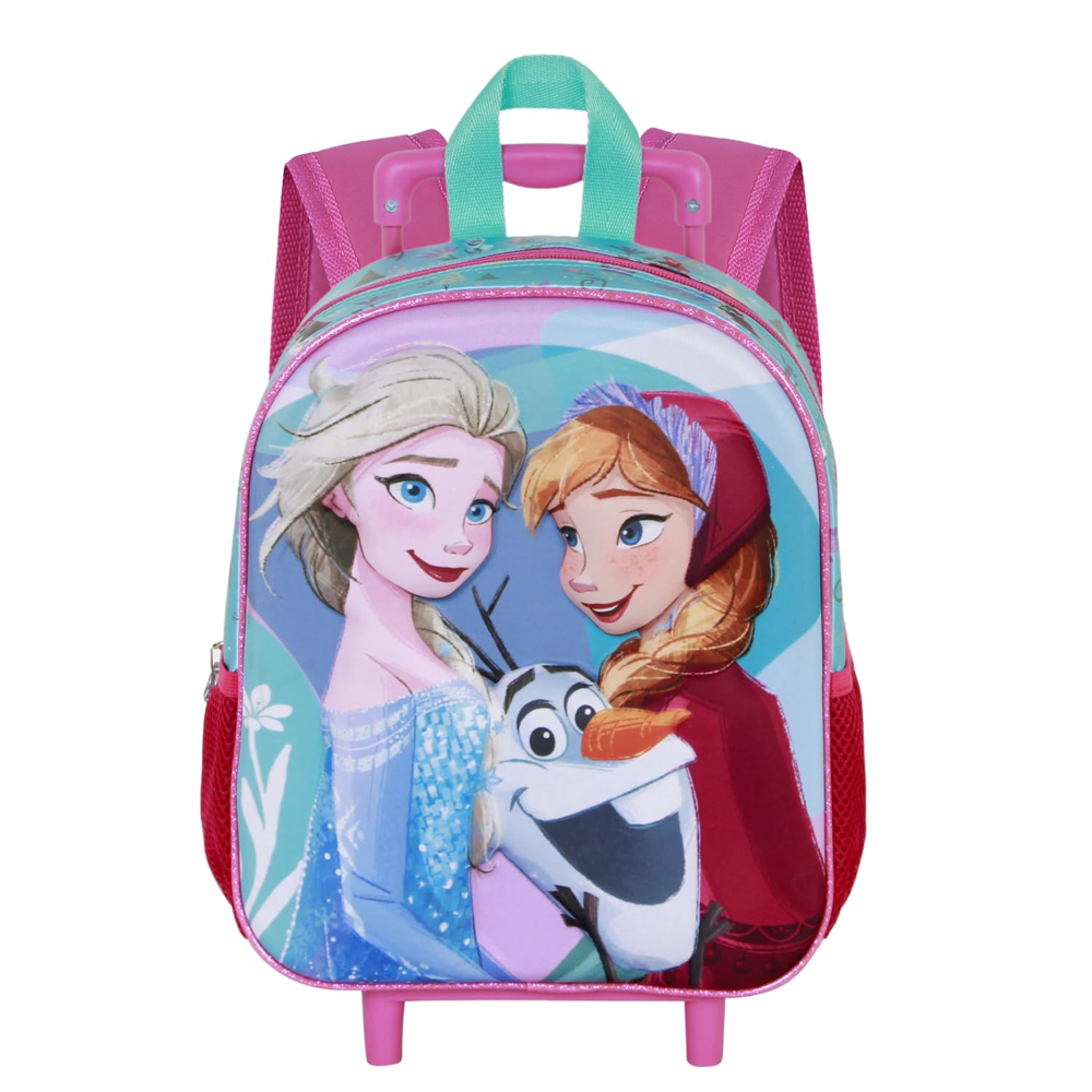 Zaino Asilo Trolley 3d Frozen DISNEY Zainetto 34 CM con Carrello per Scuola Materna - 08490