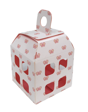 Bomboniera Casetta Rosa Astuccio Portaconfetti Nascita Battesimo Compleanno Matrimonio