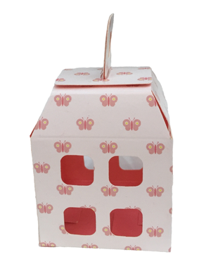Bomboniera Casetta Rosa Astuccio Portaconfetti Nascita Battesimo Compleanno Matrimonio