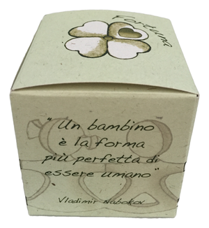 Bomboniera Astuccio Cubo Aforismi Fortuna Scatolina Kit 10 Pezzi Senza Confetti