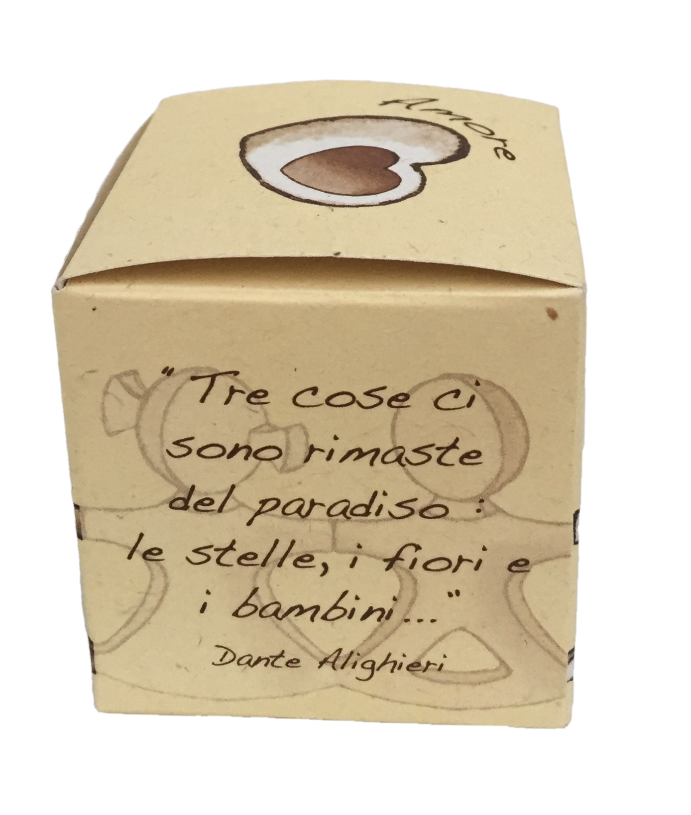 Bomboniera Astuccio Cubo Aforismi Amore Scatolina Kit 10 Pezzi Senza Confetti