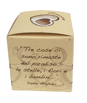 Bomboniera Astuccio Cubo Aforismi Amore Scatolina Kit 10 Pezzi Senza Confetti