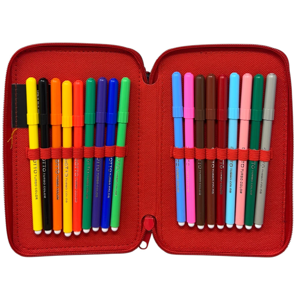 Astuccio Multiscomparto Sonic the Hedgehog 3 Zip per la Scuola Portacolori Giotto - Son36-5337