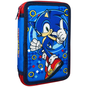 Astuccio Multiscomparto Sonic the Hedgehog 3 Zip per la Scuola Portacolori Giotto - Son36-5337