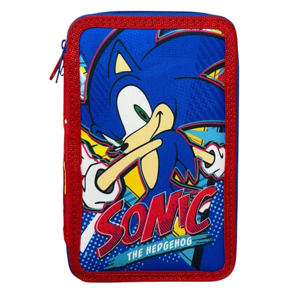 Astuccio 3 Zip Scuola Sonic Multiscomparto Portacolori Giotto - 1004e4236