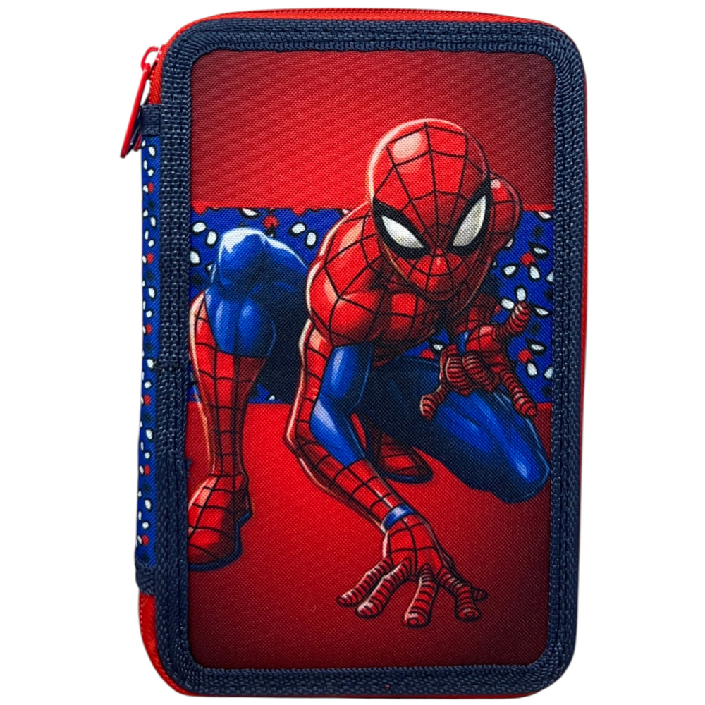 Astuccio Multiscomparto Spiderman MARVEL 3 Zip per la Scuola Portacolori Giotto - 000508613