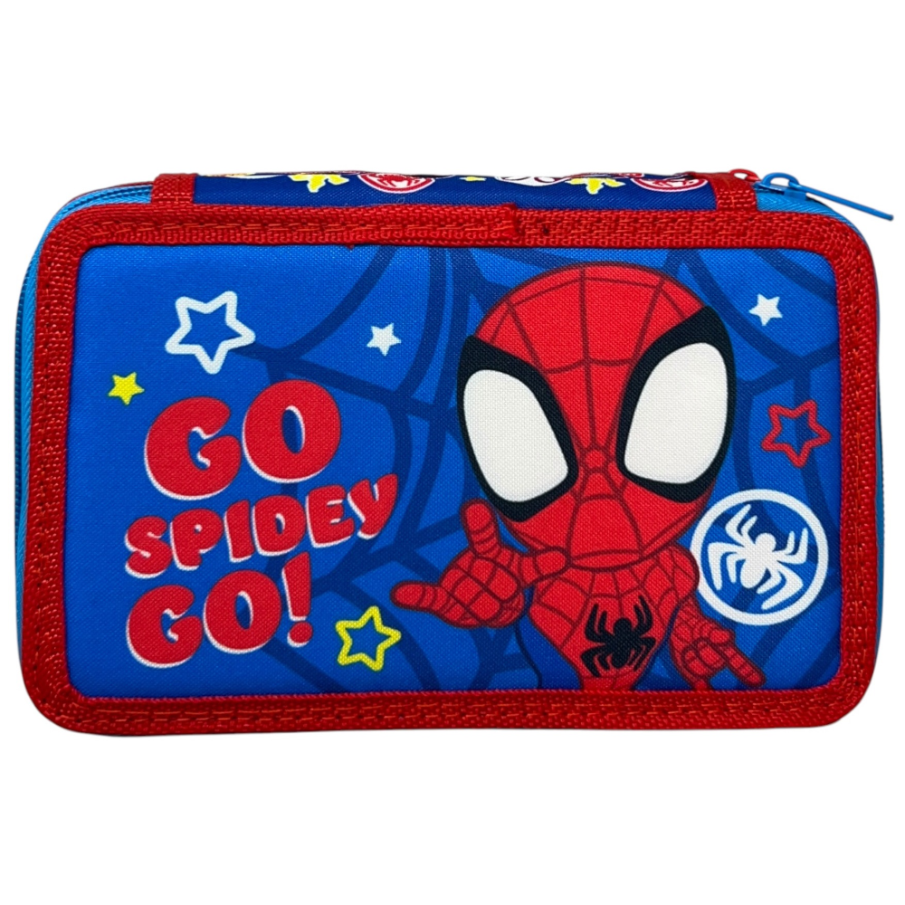 Astuccio 3 Zip Scuola Spidey MARVEL Multiscomparto Portacolori Giotto - 508575
