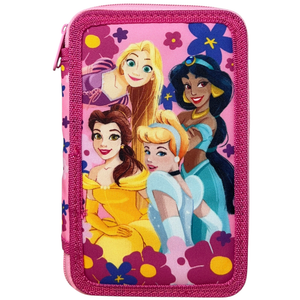 Astuccio Multiscomparto Principesse DISNEY 3 Zip per la Scuola Portacolori Giotto - 000565227