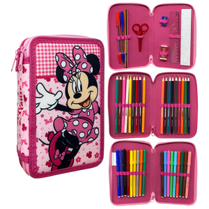 Astuccio Multiscomparto Minnie DISNEY 3 Zip per la Scuola Portacolori Giotto - 000565225