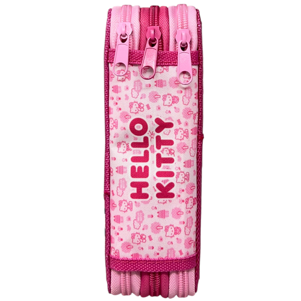 Astuccio Multiscomparto Hello Kitty Sanrio 3 Zip per la Scuola Portacolori Giotto - Hk36-5414