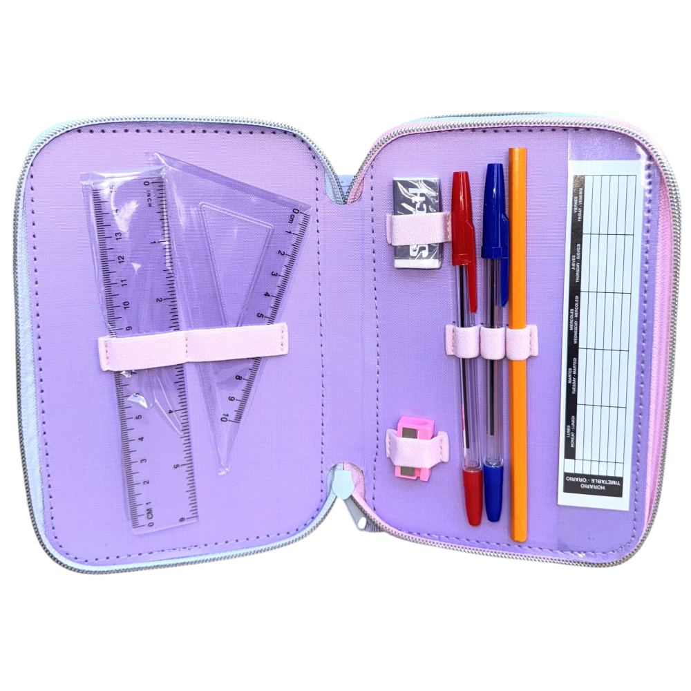 Astuccio Scuola Stitch e Angel DISNEY Multiscomparto 3 Zip Portacolori Giotto - 1153