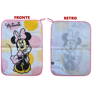 Set Asilo 3 Pezzi Minnie DISNEY Bavetta con Elastico Tovaglietta Sacca - Min1755
