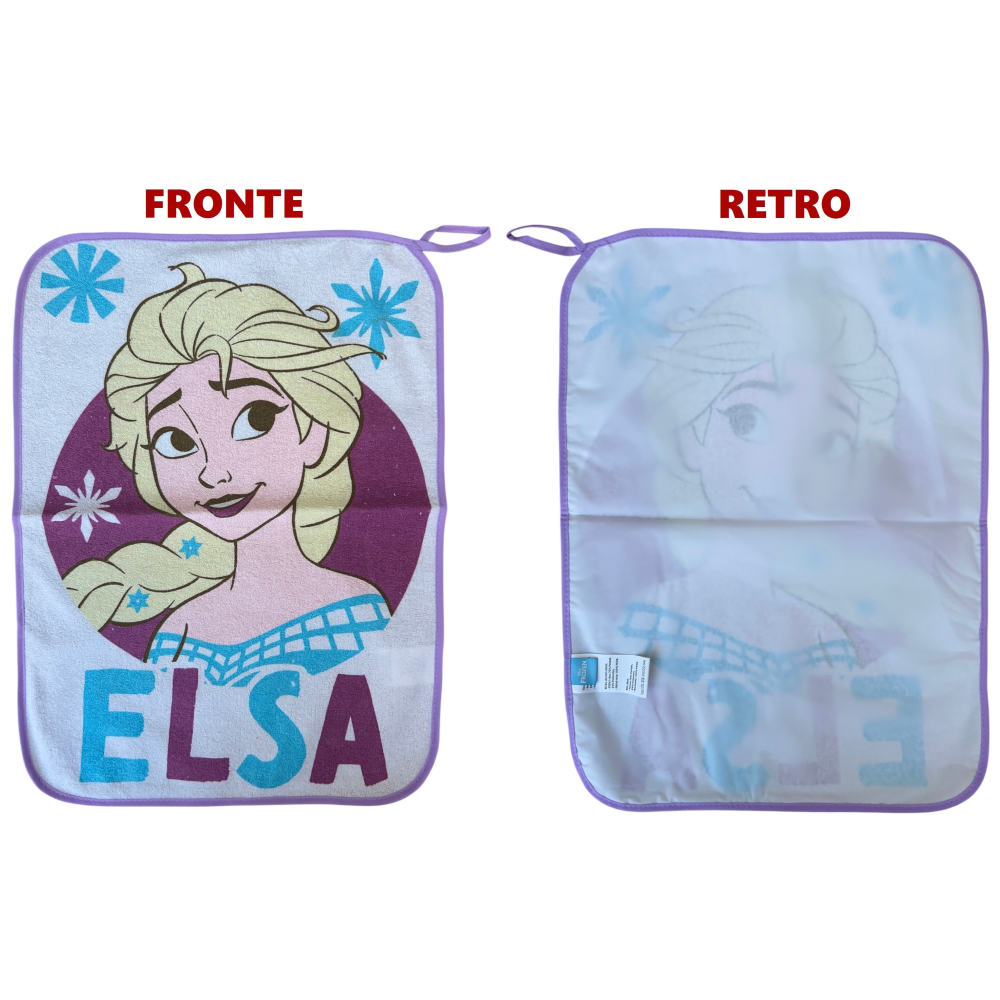 Set Asilo 3 Pezzi Frozen DISNEY Bavetta con Elastico Tovaglietta Sacca - Fro-1