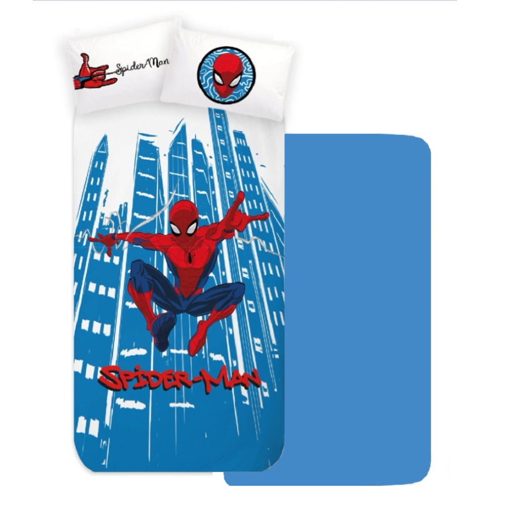Completo Lenzuola Spiderman MARVEL Sottolenzuola Lenzuola Federa Letto Singolo - Spiderman-Sdc6