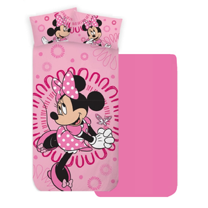 Completo Lenzuola Minnie Mouse DISNEY Sottolenzuola Lenzuola Federa Letto Singolo - Minnie-Dc2